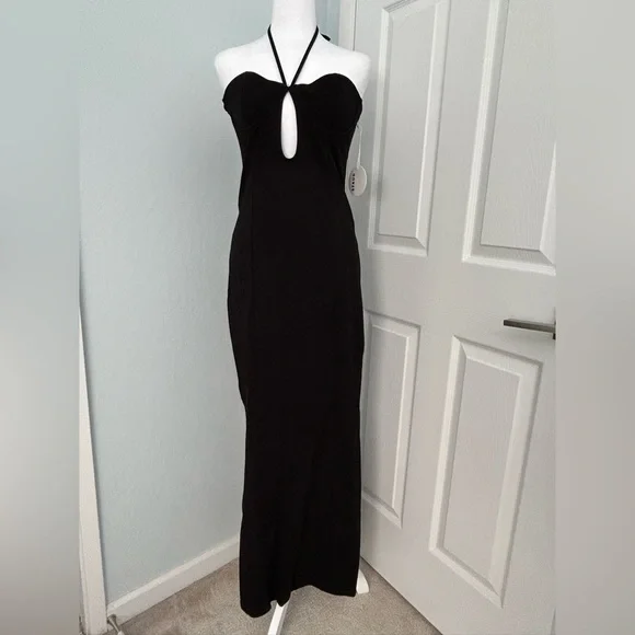 Staud Bardot Cutout Halter Dress M - Picture 6 of 10